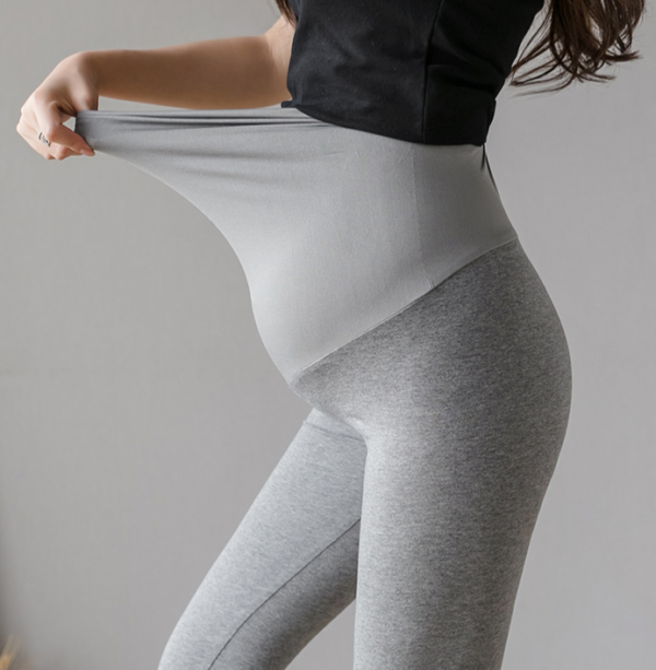 Těhotenské kalhoty s vysokým pasem - Cerne-3-4, Xxl