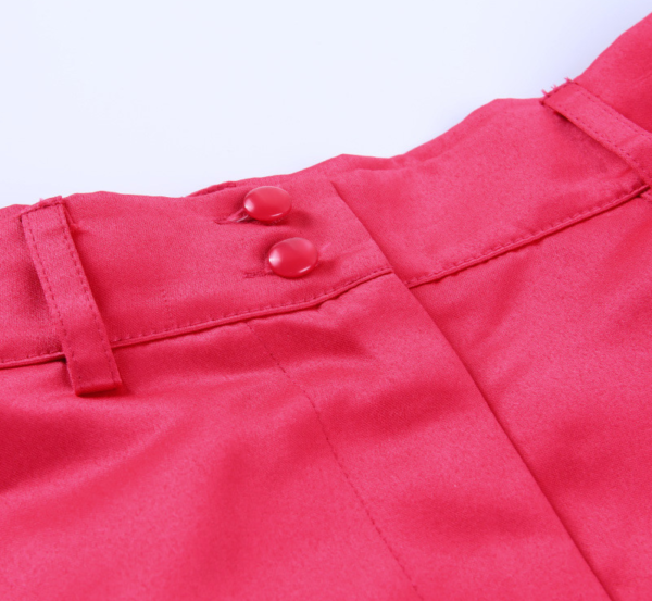 Dámské široké šortky s knoflíky - Rose-red, L