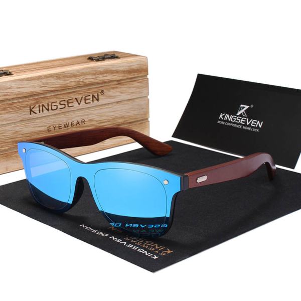 Designové unisex slunešní brýle - Black-wooden