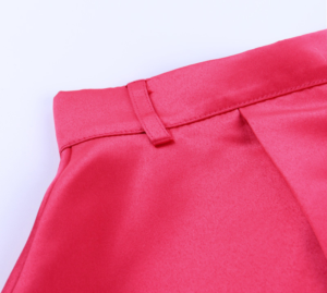 Dámské široké šortky s knoflíky - Rose-red, L