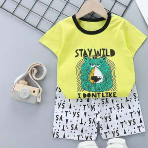 Letní dětská bavlněná souprava trička a šortek