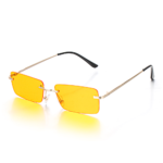Dámské sluneční obdélníkové brýle - A-yellow