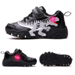 Dětské boty s 3D dinosaurem a svítícíma očima - Black-29-4-led, 31