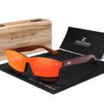 Designové unisex slunešní brýle - Black-wooden