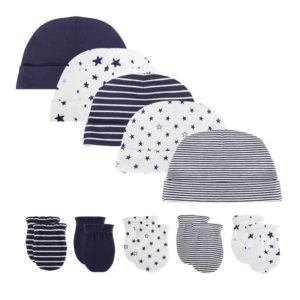 Čepice a rukavice pro novorozence