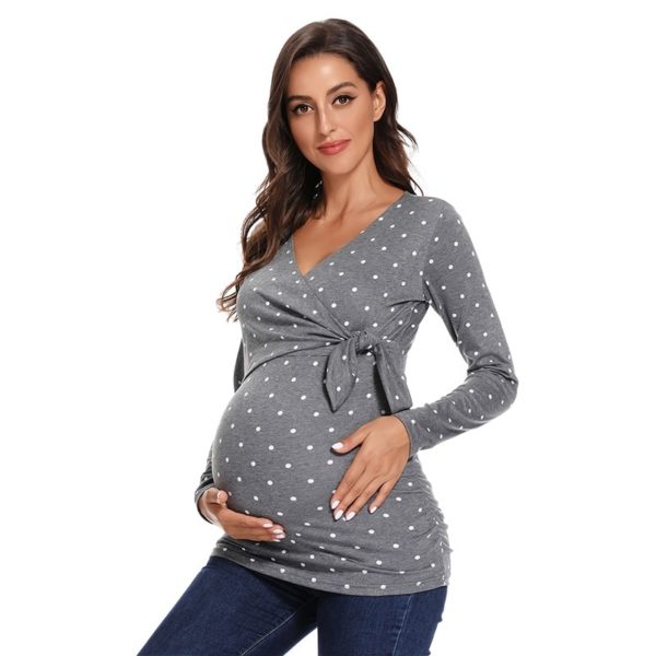 Krásné těhotenské triko s mašlí - Pic-202530813, Xl
