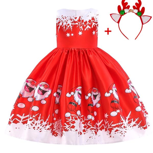Dívčí šaty s vánočními motivy - Style-6, 10-let