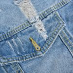 Dámská džínová bunda ve stylu Vintage - Svetlemodra, Xxl