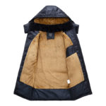 Pánská zateplená zimní bunda s kožíškem a kapucí - Jc9620-black, 5xl