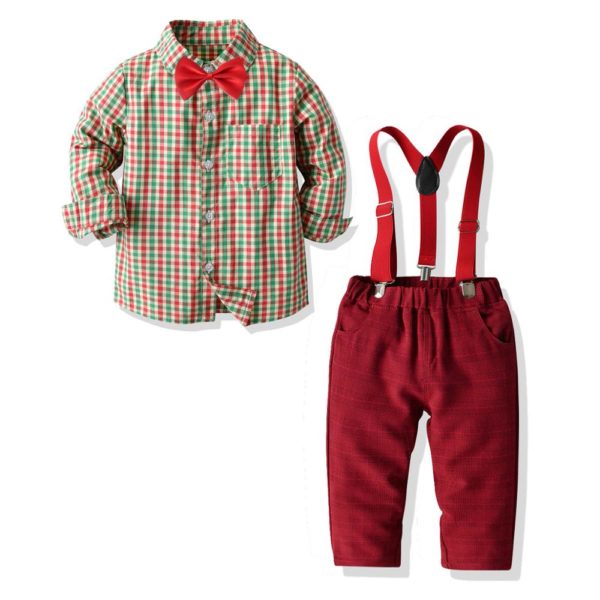 Vánoční oblek pro chlapce - 7, Green-1202