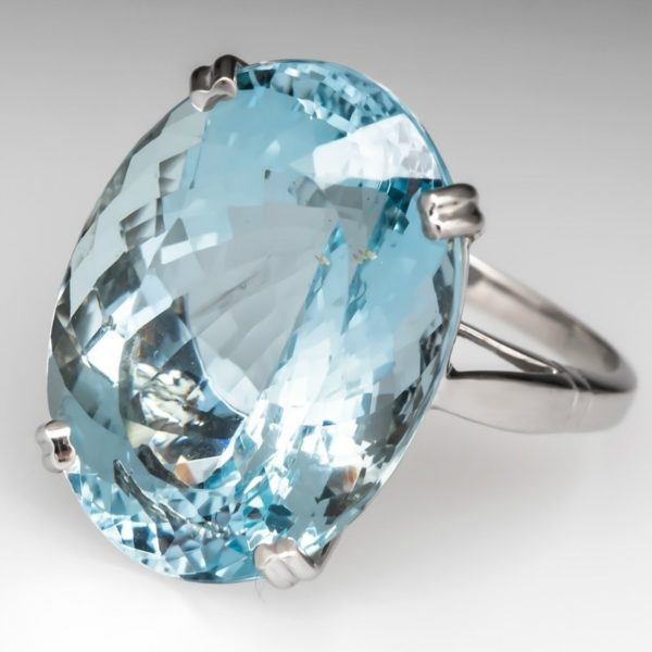 Luxusní dámský prsten s akvamarínem - Modra, 10