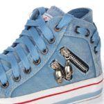 Stylové džínové kotníkové boty - Svetle-modra, 43