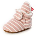 Roztomilé bačkory pro novorozence - Flannel-grey-pink, 13-18-m