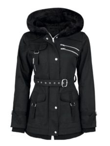 Dámský luxusní zimní kabátek Aine - Black, Xl