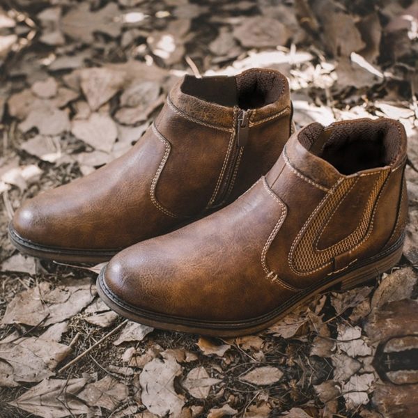 Pánské luxusní kožené podzimní boty Farrell