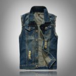 Pánská retro džínová vesta - 4, 4xl