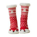 Dámské zateplené zimní ponožky s roztomilým motivem Vánoc - 1, Univerzalni