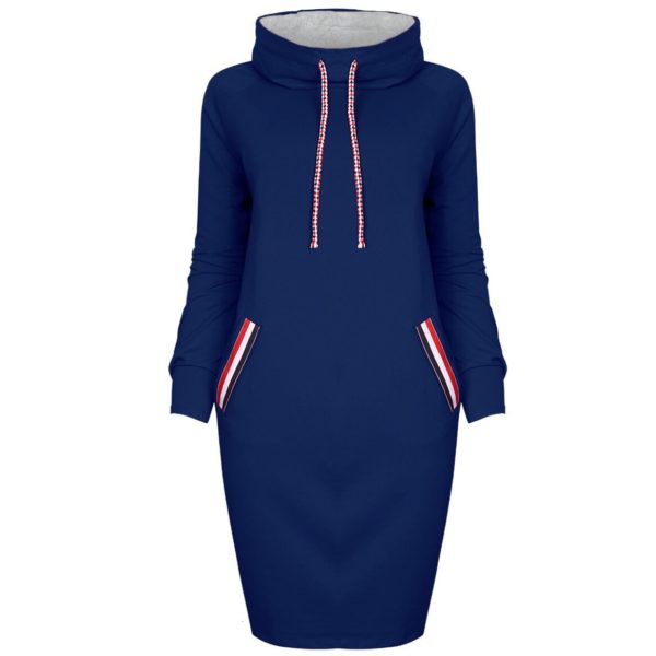 Dámské mikinové šaty Maisie - F-navy-blue, Xxl