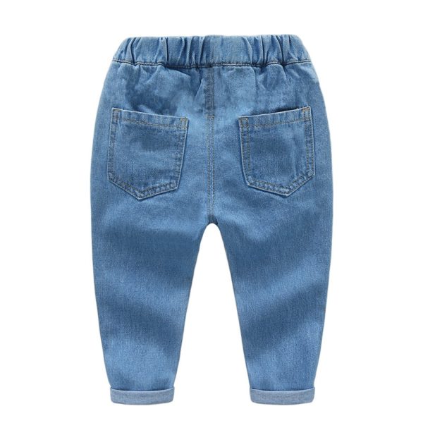 Roztomilé dětské džínové kalhoty - Seda, 6-let