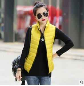 Dámská stylová vesta Momina - Yellow, Xxl