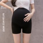 Těhotenské kalhoty s vysokým pasem - Cerne-3-4, Xxl