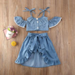 Dívčí trendy džínový set Elissa - kolekce 2021 - Blue, 5-let
