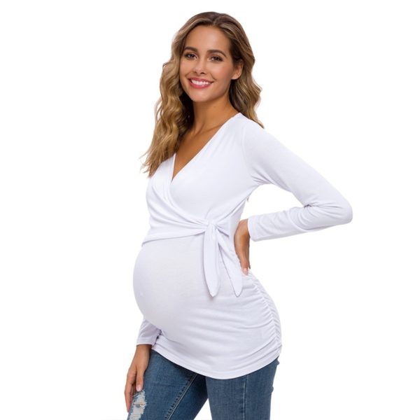 Krásné těhotenské triko s mašlí - Pic-202530813, Xl
