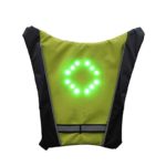 Vesta s LED světly pro cyklisty - Green