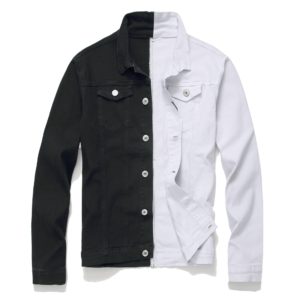 Pánská dvoubarevná džínová bunda Black&White