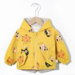 Dětská fleecová parka s kapucí a roztomilým potiskem - Dot-with-fleece, 4-roky