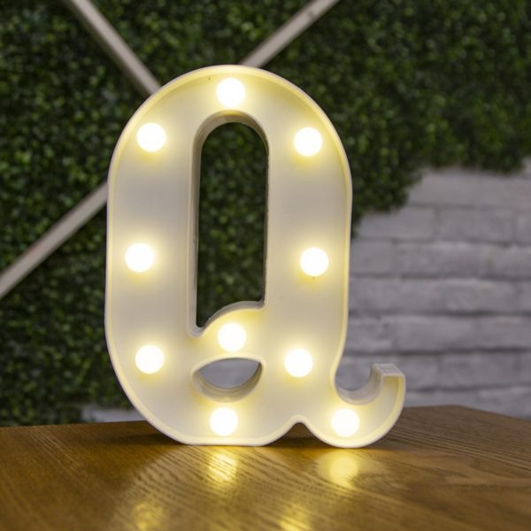 LED stylová lampička ve tvaru písmena a číslic - 9