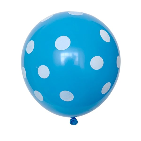 Balení párty balónků s puntíkama - Sky-blue