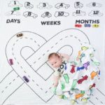 Dětská foto dečka na růst miminka - Cerveny-set
