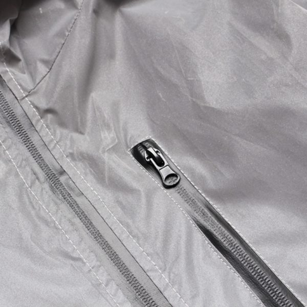 Unisex reflexní bunda v Hip-Hop stylu - Gray, 5xl