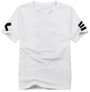 Pánské stylové triko s potiskem na zádech Luise - White, Xxl