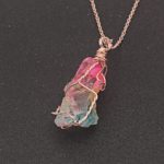 Náhrdelník s přírodním duhovým kamenem - Stribrna, Rainbow-style