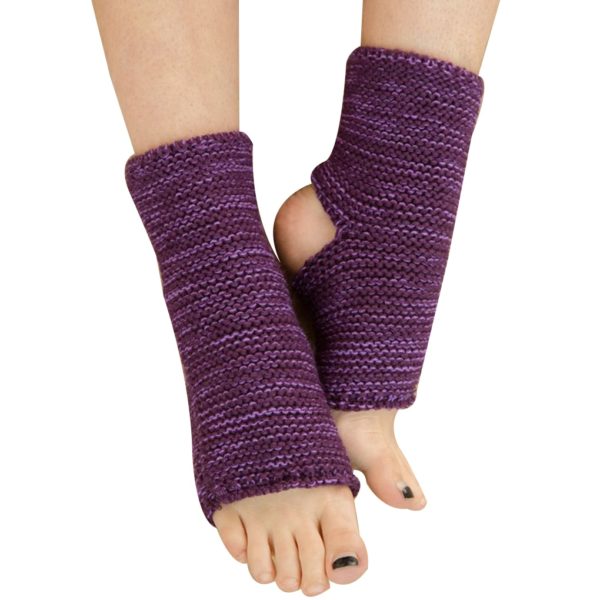Dámské ponožky s volnou patou a prsty - Fialova
