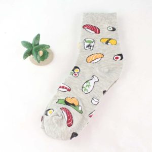 Vtipné pohodlné ponožky s motivem sushi
