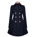 Dámský podzimní stylový kabát - Navy-blue, 5xl