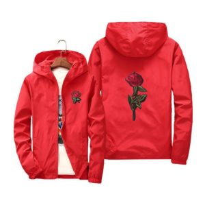 Pánská bunda s motivem růže Lewis - Bila, 7xl