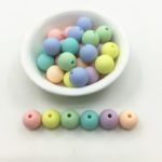 Silikonové korálky na tvoření pro děti - 20-candy-colors, 12mm