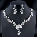 Set dámských svatebních šperků - náhrdelník + náušnice - 7