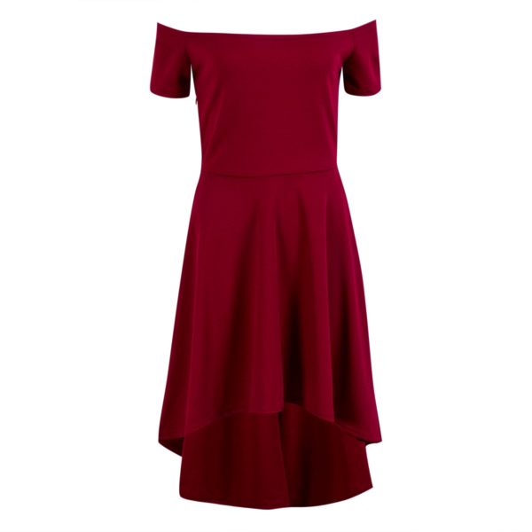 Módní společenské šaty bez ramínek - 3 varianty - Burgundy, Xl