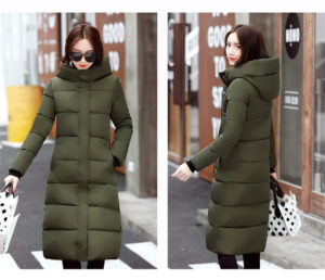 Dlouhý zimní kabát s kapucí Adele - různé vzory - Style-five, Xl