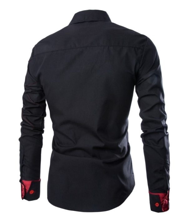 Luxusní pánská košile s dlouhým rukávem TIMM – černá - Black, Xxxl