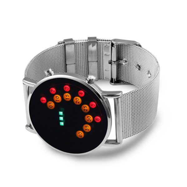 Binární LED hodinky pro pány - 2 barvy - Modra