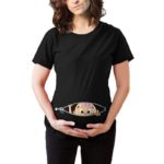 Vtipné těhotenské triko se zipem - Cerna, Xl