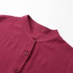 Dámské módní ležérní košilové šaty s dlouhým rukávem a hlubokým výstřihem - As-picture, 5xl