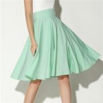 Dámská elegantní sukně s vysokým pasem - D032-light-green, Xl