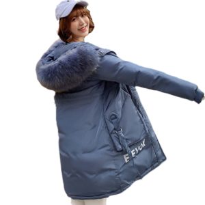 Dámská zimní stylová dlouhá bunda Ryan Booker (Modrá M)